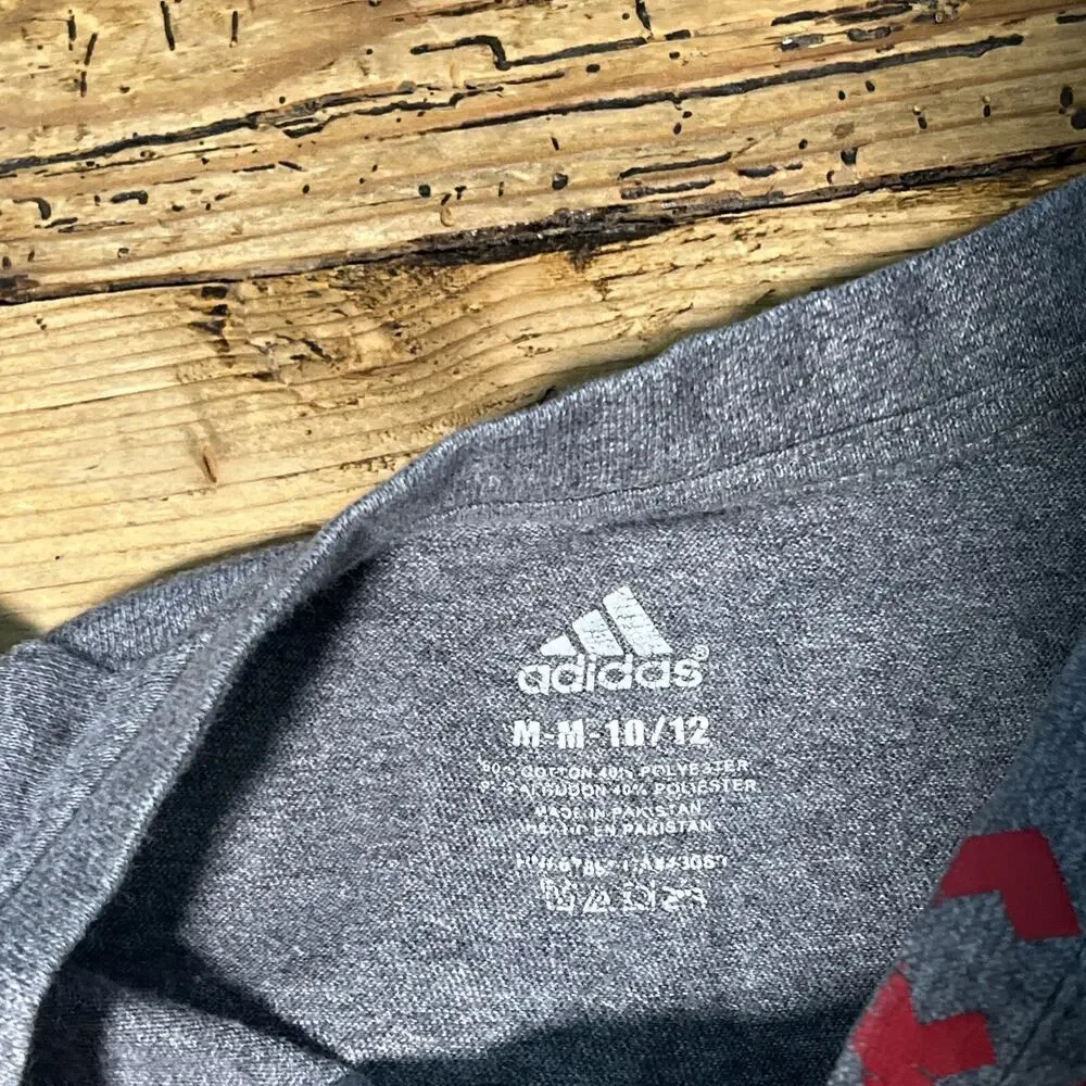 Adidas Youth M Gray V Neck Angels Baseball T Shirt